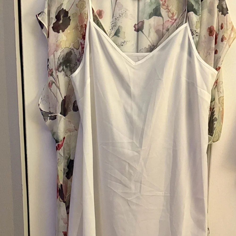 Haute Hippie Boho Mini Dress Silk Blend Flowery Festival Beige Neutral - Size L